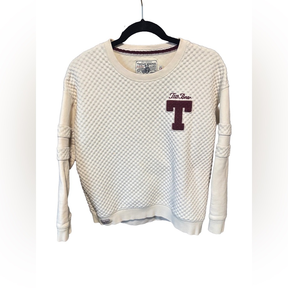 Teenie Weenie Cream Quilted Sweatshirt